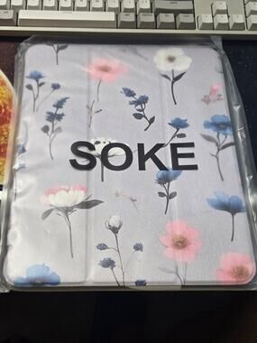 Soke Case for iPad Pro 13-Inch M4 2024 Floral Folio Stand Cover New